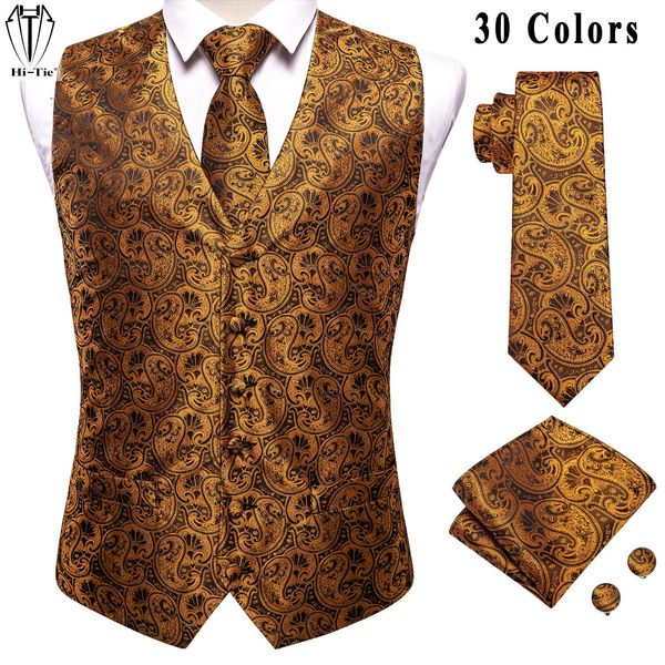 blazers hitie jacquard silk men's vests sleeveless waist jacket stylish waistcoat necktie hanky cufflinks set for men wedding business, White;black
blazers hitie jacquard silk men's vests sleeveless waist jacket stylish waistcoat necktie hanky cufflinks set for men wedding business, White;black