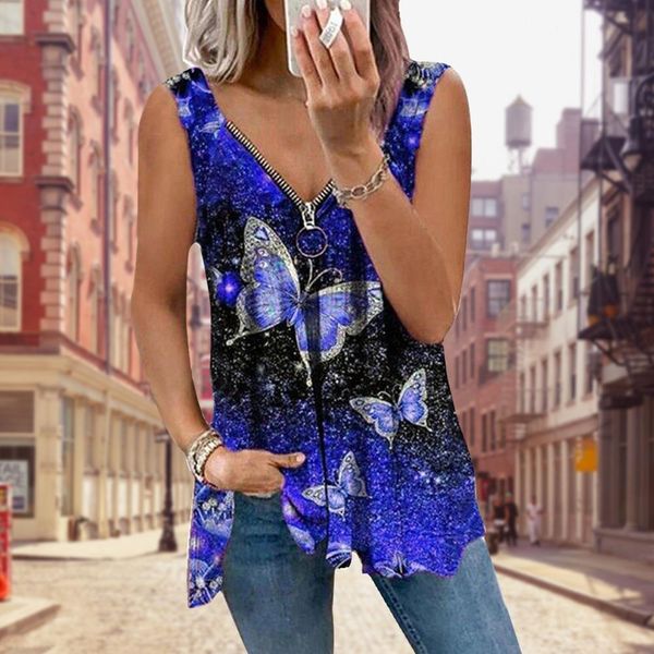 tanks fashion print zipper tank female casual sleeveless tee shirt for women basic v neck pullover tshirt butterfly, Black;white
tanks fashion print zipper tank female casual sleeveless tee shirt for women basic v neck pullover tshirt butterfly, Black;white