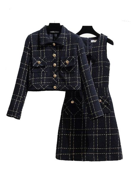 two piece dress spring women's 2 piece knee length jacket dress tweed jacket and sleeveless dress plaid two piece suit coat mini tweed, White
two piece dress spring women's 2 piece knee length jacket dress tweed jacket and sleeveless dress plaid two piece suit coat mini tweed, White