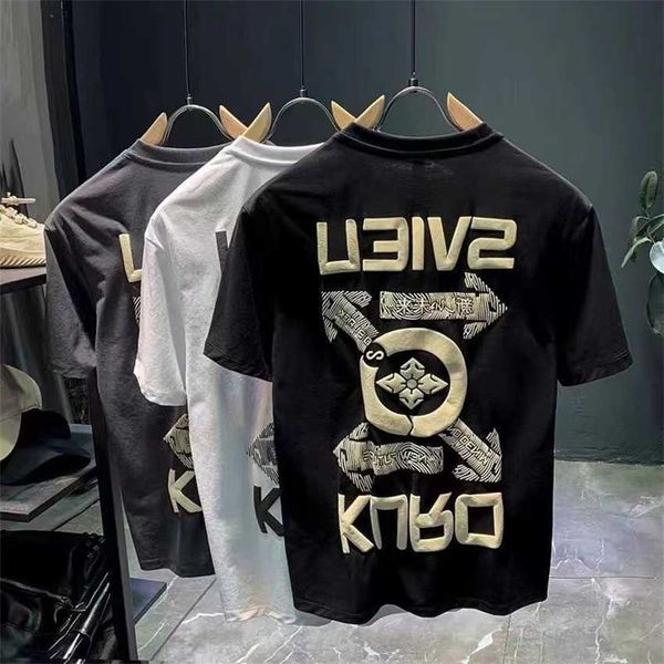 european station pure cotton short sleeve men's summer ins fashion spirit guy versatile t-shirt print top, White;black
european station pure cotton short sleeve men's summer ins fashion spirit guy versatile t-shirt print top, White;black