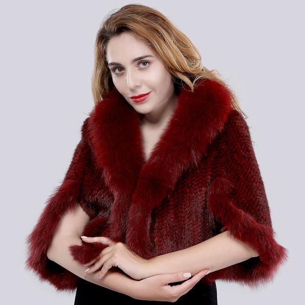 fur women natural mink fur shawl jacket lady knitted mink fur scarf shawl lady real mink fur and fox fur collar poncho shawl coat, Black
fur women natural mink fur shawl jacket lady knitted mink fur scarf shawl lady real mink fur and fox fur collar poncho shawl coat, Black