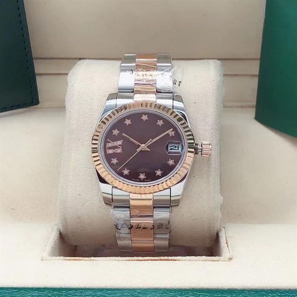 31mm fashion rose gold ladies dress watch sapphire mechanical automatic womens watches stainless steel bracelet wrist2098, Slivery;brown
31mm fashion rose gold ladies dress watch sapphire mechanical automatic womens watches stainless steel bracelet wrist2098, Slivery;brown