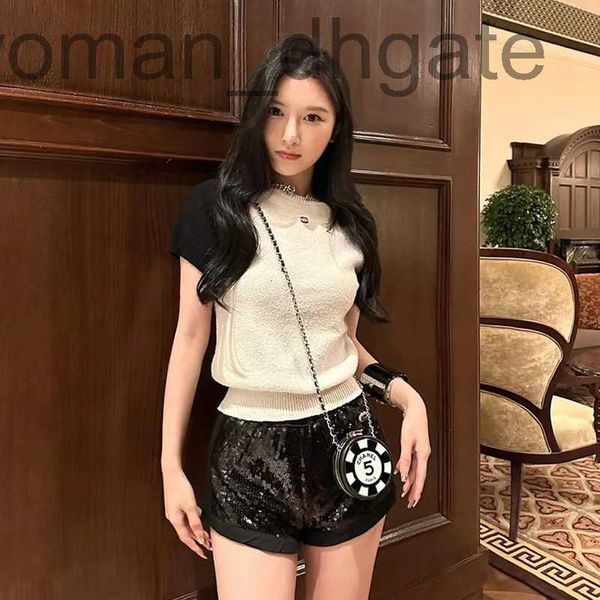 women's knits & tees designer xiaoxiangfeng short sleeve t-shirt women's 2023 spring celebrity waist shorted slim knitted round ne, White
women's knits & tees designer xiaoxiangfeng short sleeve t-shirt women's 2023 spring celebrity waist shorted slim knitted round ne, White
