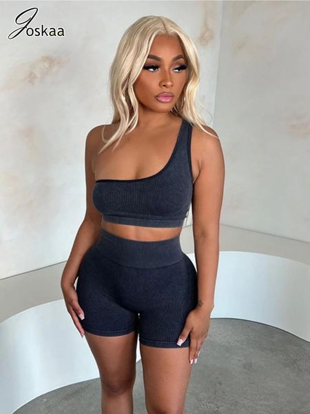 women's tracksuits joskaa casual sporty two piece set women solid skew collar crop and tight high waist shorts matching summer 2023 230, Gray
women's tracksuits joskaa casual sporty two piece set women solid skew collar crop and tight high waist shorts matching summer 2023 230, Gray