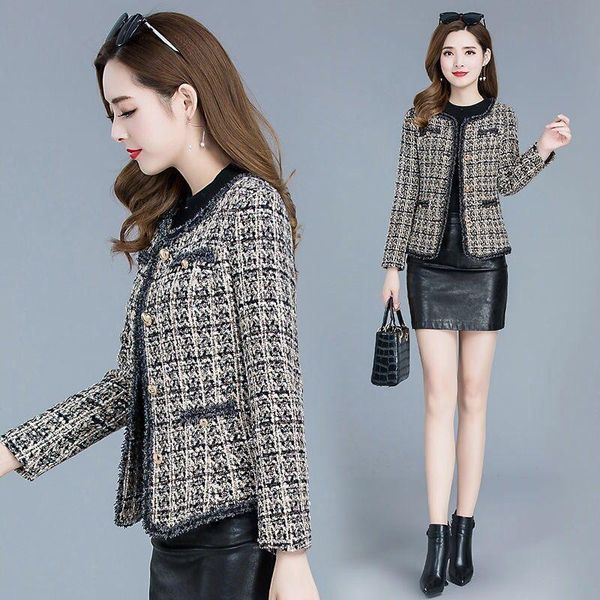 fur 2022 winter wool blends trench coat women plaid tweed jacket luxury designer elegant slim outerwear ladies vintage clothes, Black
fur 2022 winter wool blends trench coat women plaid tweed jacket luxury designer elegant slim outerwear ladies vintage clothes, Black