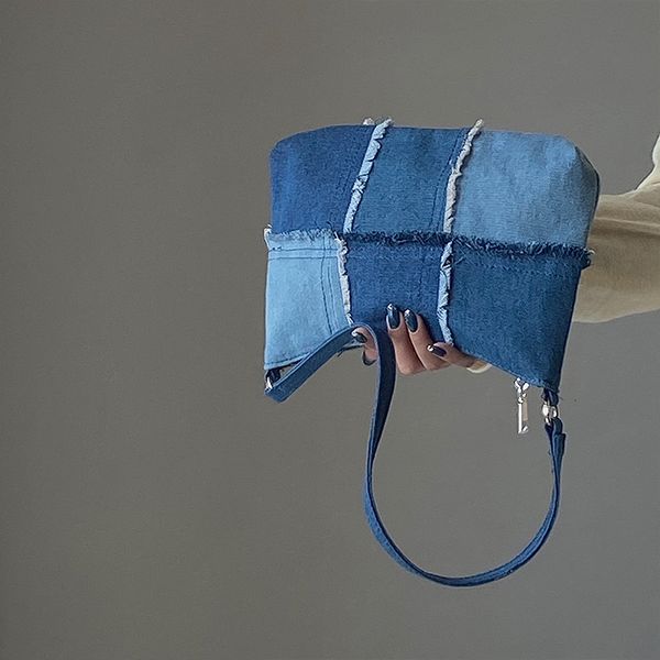 evening bags denim fashion plaid shoulder bag for women patchwork retro clutch casual jeans ladies vintage purses handbag 230421
evening bags denim fashion plaid shoulder bag for women patchwork retro clutch casual jeans ladies vintage purses handbag 230421