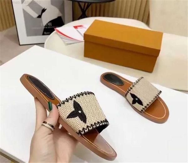 2022 women slippers outdoor banquet slide shoes pp straw summer leather sandals multicolor flat heel mule letter size 35-42, Black
2022 women slippers outdoor banquet slide shoes pp straw summer leather sandals multicolor flat heel mule letter size 35-42, Black