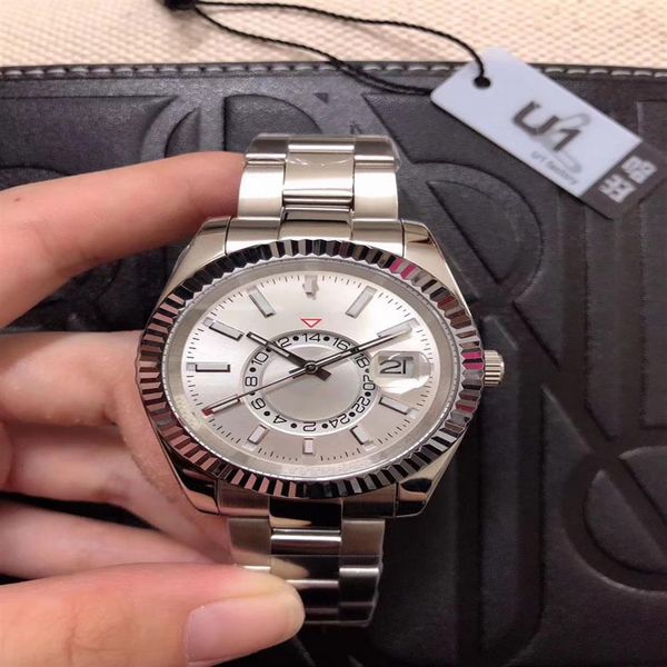 st9 steel mens watches gmt automatic movement small dial calendar full work 42mm watch stainless sky dweller luminous business wri318t, Slivery;brown
st9 steel mens watches gmt automatic movement small dial calendar full work 42mm watch stainless sky dweller luminous business wri318t, Slivery;brown