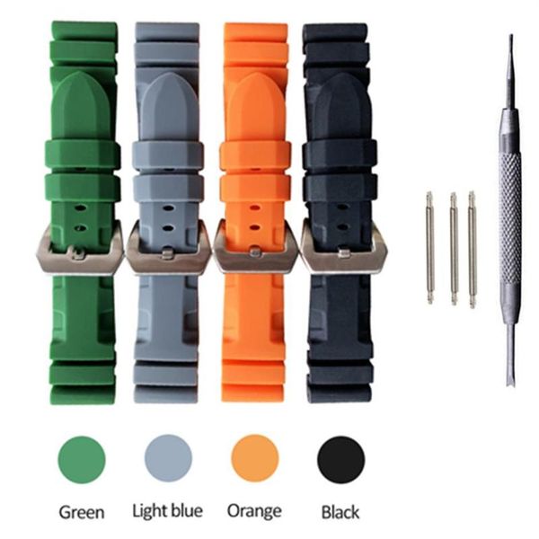 watch bands sports style rubber strap 24mm for pam band dustproof and waterproof watchbands tool230r, Black;brown
watch bands sports style rubber strap 24mm for pam band dustproof and waterproof watchbands tool230r, Black;brown