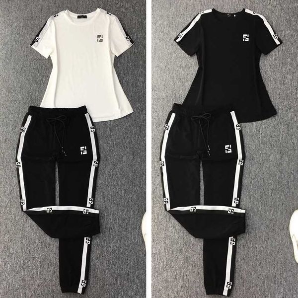 wind summer pure cotton sports for women new end women's short sleeve casual two piece set fashion, White
wind summer pure cotton sports for women new end women's short sleeve casual two piece set fashion, White