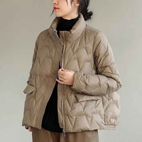 parkas jacket winter women stand collar feather puffer coat 90% white duck down parkas solid color outerwear, Black
parkas jacket winter women stand collar feather puffer coat 90% white duck down parkas solid color outerwear, Black