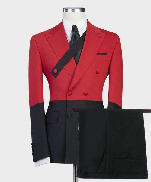 blazers 2021 red and black men suits double breasted (jacket+pants) peaked collar slim fit groom suits for wedding dinner party tuxedos, White;black
blazers 2021 red and black men suits double breasted (jacket+pants) peaked collar slim fit groom suits for wedding dinner party tuxedos, White;black