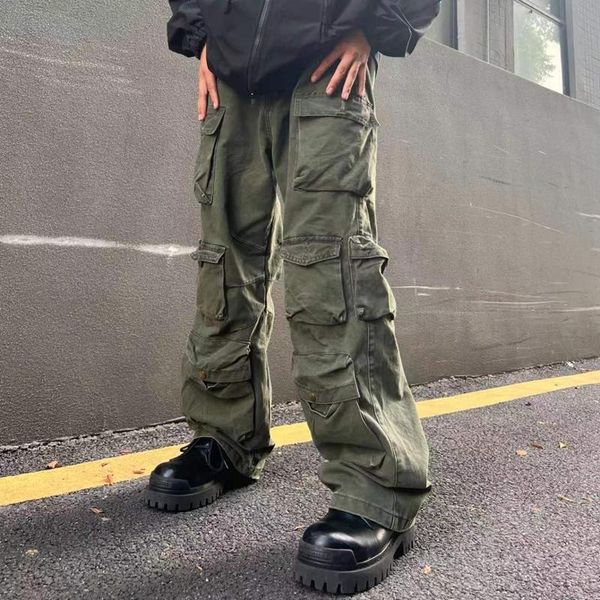 pants retro multpockets streetwear solid color overalls male and female straight harajuku baggy casual cargos loose oversize trousers, Black
pants retro multpockets streetwear solid color overalls male and female straight harajuku baggy casual cargos loose oversize trousers, Black