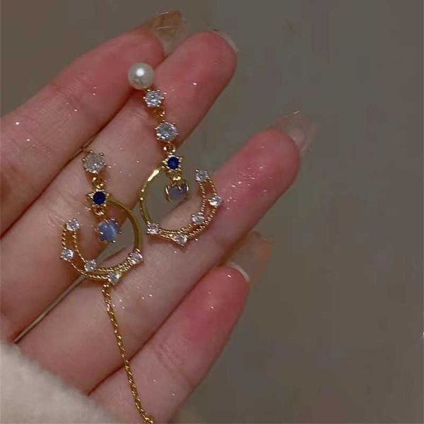 charm sparkling crystal star moon tassel earrings for women personality korean fashion earring party birthday gift jewelry aa230421, Golden
charm sparkling crystal star moon tassel earrings for women personality korean fashion earring party birthday gift jewelry aa230421, Golden