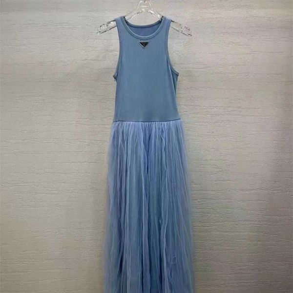 32% off family spring/summer new fashion and atmosphere classic triangle tank spliced mesh sleeveless long dress, Black;gray 
32% off family spring/summer new fashion and atmosphere classic triangle tank spliced mesh sleeveless long dress, Black;gray