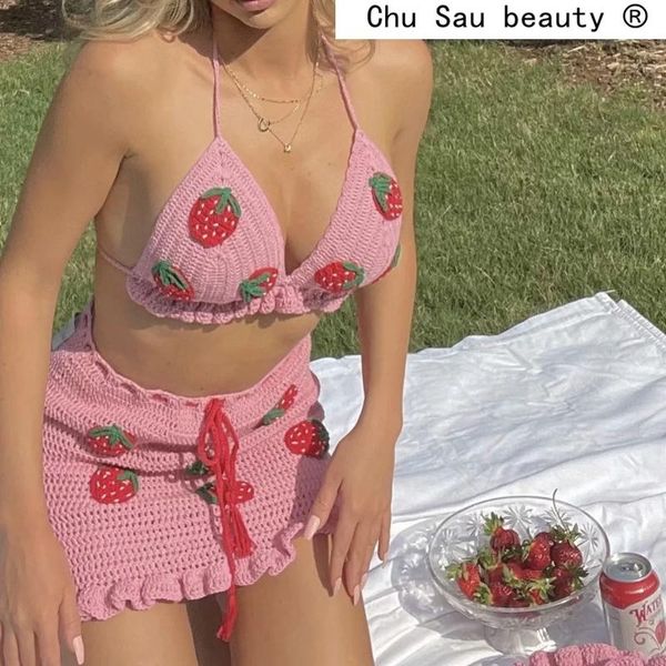 dress new fashion sweet chic strawberry jacquard hollow out knitted 2 piece set women deep vneck camisole+mini skirts sets, White
dress new fashion sweet chic strawberry jacquard hollow out knitted 2 piece set women deep vneck camisole+mini skirts sets, White