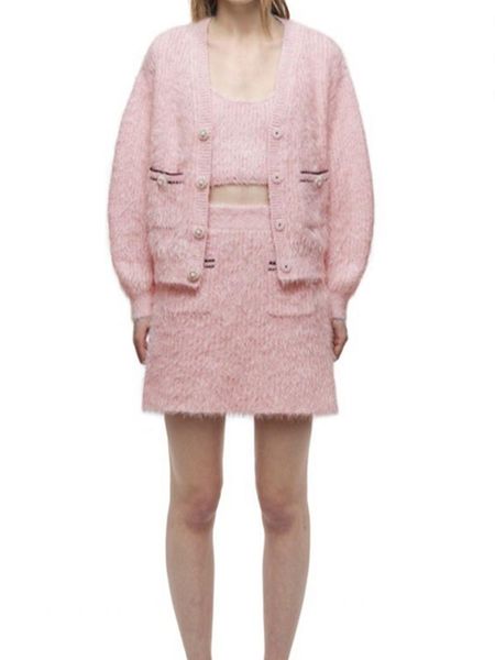 dress women feather yarn plush vneck knit cardigan pearl buttons sweater or ladies elastic waist aline mini skirt knitwear sets, White
dress women feather yarn plush vneck knit cardigan pearl buttons sweater or ladies elastic waist aline mini skirt knitwear sets, White