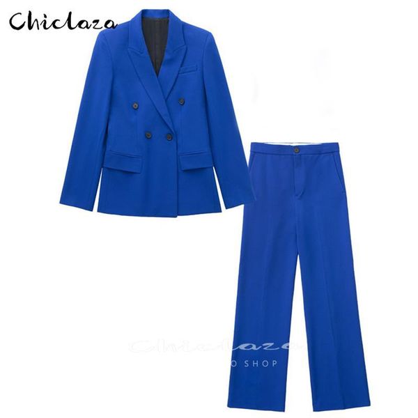 pants chiclaza women 2022 spring blue 2 pieces set casual solid blazer coat pants suit ladies autumn office trouser female, White
pants chiclaza women 2022 spring blue 2 pieces set casual solid blazer coat pants suit ladies autumn office trouser female, White