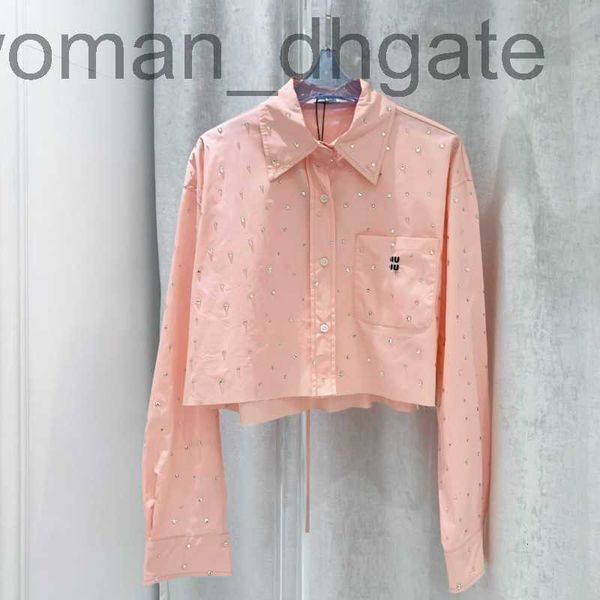 women's blouses & shirts designer blouse autumn pocket letter embroidery diamond long sleeved shirt heavy short thread head hem women c, White
women's blouses & shirts designer blouse autumn pocket letter embroidery diamond long sleeved shirt heavy short thread head hem women c, White