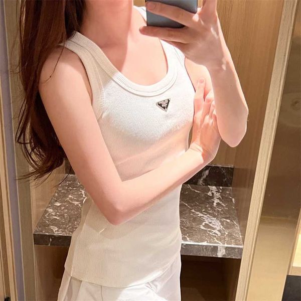32% off family's summer new knitted tank with triangle on the chest for advanced and elegant sports underlay, White
32% off family's summer new knitted tank with triangle on the chest for advanced and elegant sports underlay, White