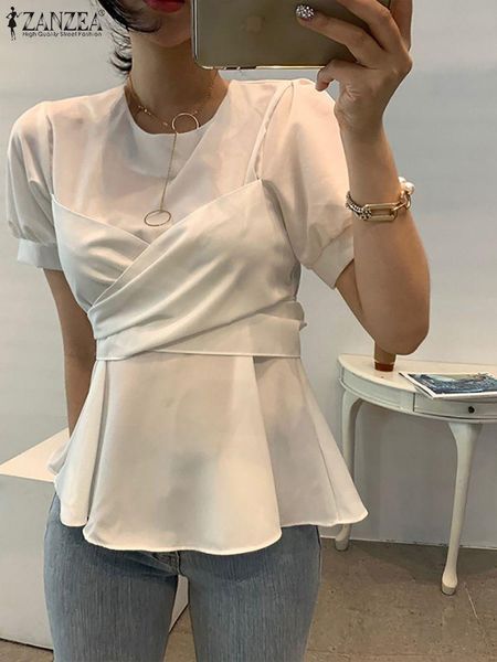 t-shirt short sleeve oneck buttons blusas 2022 zanzea women summer solid color blouse female fashion casual loose holiday beach chemise, White
t-shirt short sleeve oneck buttons blusas 2022 zanzea women summer solid color blouse female fashion casual loose holiday beach chemise, White
