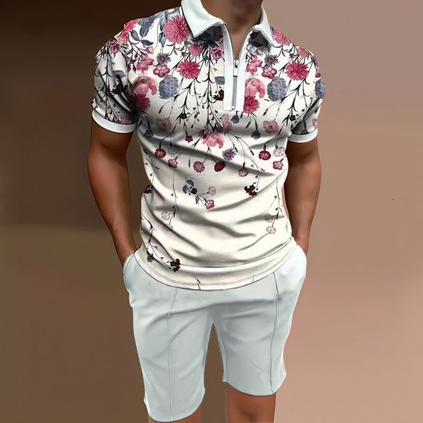 men's tracksuits summer trend high street casual sports tshirt short sleeve lapel stitching solid color beach suit 230421, Gray
men's tracksuits summer trend high street casual sports tshirt short sleeve lapel stitching solid color beach suit 230421, Gray