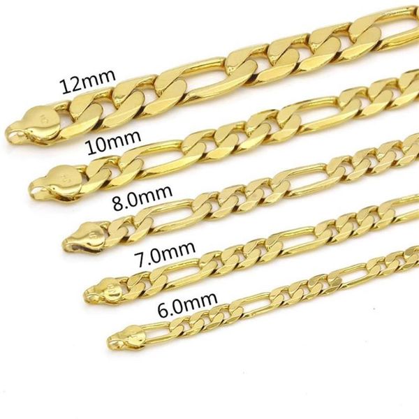 chains figaro chain necklace for women men collar clavicle yellow gold filled classic fashion accessories209k, Silver
chains figaro chain necklace for women men collar clavicle yellow gold filled classic fashion accessories209k, Silver