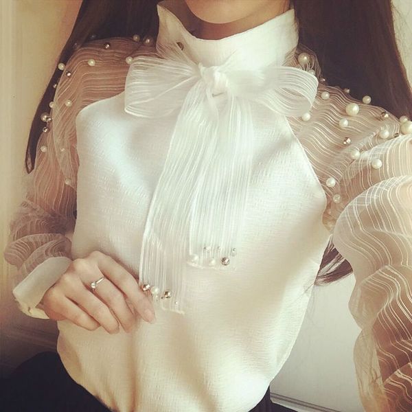 women's blouses shirts spring elegant organza bow of pearl white blouse casual chiffon shirt women blouses blusas femininas 230421
women's blouses shirts spring elegant organza bow of pearl white blouse casual chiffon shirt women blouses blusas femininas 230421
