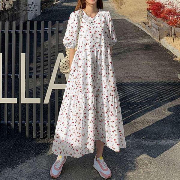 dresses zanzea bohemian floral printed beach dress summer women o neck half sleeve holiday sundress kaftan robe femme aline vestidos, Black;gray
dresses zanzea bohemian floral printed beach dress summer women o neck half sleeve holiday sundress kaftan robe femme aline vestidos, Black;gray