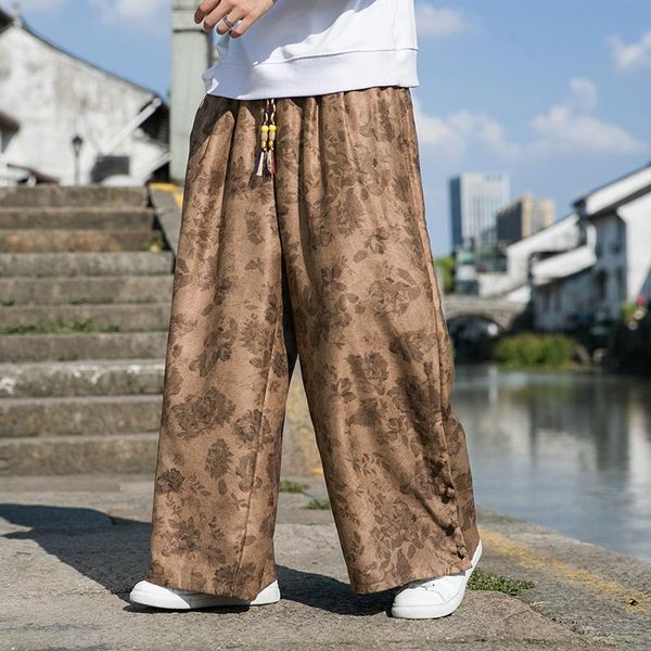 pants chinese traditional clothing autumn and spring slit trousers retro floral men's wideleg oversized street fashion trousers, Black
pants chinese traditional clothing autumn and spring slit trousers retro floral men's wideleg oversized street fashion trousers, Black