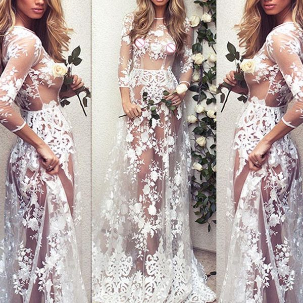 dresses summer dress women half sleeve perspective lace dress for girl floorlength white dress beach transparant female dresses, Black;gray
dresses summer dress women half sleeve perspective lace dress for girl floorlength white dress beach transparant female dresses, Black;gray