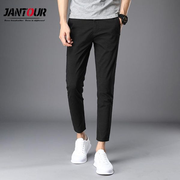 pants spring summer thin men fashions solid color casual pants man slim fit elastic anklelength formal trousers male, Black
pants spring summer thin men fashions solid color casual pants man slim fit elastic anklelength formal trousers male, Black