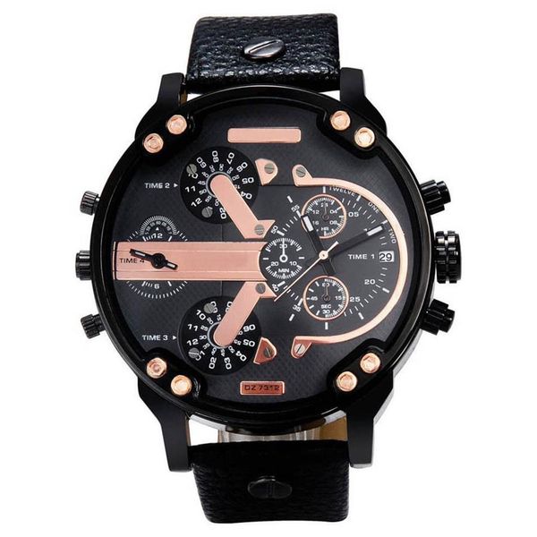 fashion brand 7312 men's big case mutiple dials date display leather strap quartz men's wrist watch229h, Slivery;brown
fashion brand 7312 men's big case mutiple dials date display leather strap quartz men's wrist watch229h, Slivery;brown