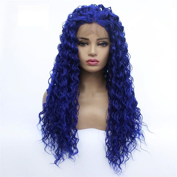 whole deep curly lace front wig blue hair heat resistant fibers synthetic lace front wig glueless half hand tied for all women281h, Black
whole deep curly lace front wig blue hair heat resistant fibers synthetic lace front wig glueless half hand tied for all women281h, Black