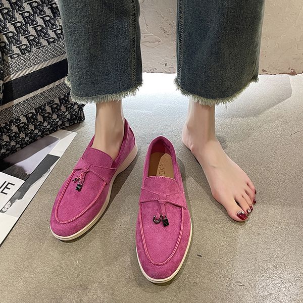 dress shoe flat shoes 2023 spring suede slip on women's casual retro light ladies walking fashion female loafers sneakers 230421, Black
dress shoe flat shoes 2023 spring suede slip on women's casual retro light ladies walking fashion female loafers sneakers 230421, Black