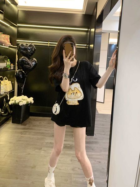 23ss womens t-shirt womens designer clothing tee round neck pure cotton pearl diamond glitter embroidery logo print short sleeve t shirt wom, White
23ss womens t-shirt womens designer clothing tee round neck pure cotton pearl diamond glitter embroidery logo print short sleeve t shirt wom, White
