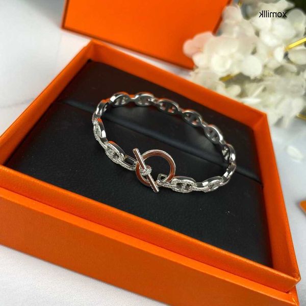 hermm designer bracelet hollow out pig nose bracelet fashion style s925 sterling silver gold plated diamond set 6tn3, Black
hermm designer bracelet hollow out pig nose bracelet fashion style s925 sterling silver gold plated diamond set 6tn3, Black