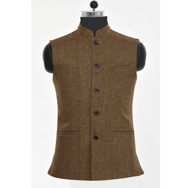 blazers men's vest brown herringbone wool tweed stand collar single breasted vintage steampunk waistcoat for men casual wedding vest, White;black
blazers men's vest brown herringbone wool tweed stand collar single breasted vintage steampunk waistcoat for men casual wedding vest, White;black