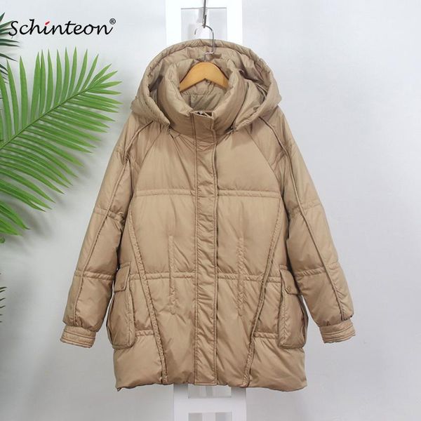 parkas schinteon women white duck down jacket loose casual thick winter warm outwear with removable hood over size coat korean style, Black
parkas schinteon women white duck down jacket loose casual thick winter warm outwear with removable hood over size coat korean style, Black