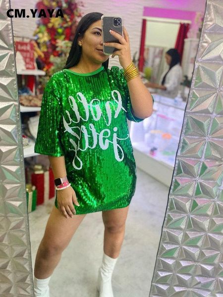 dresses cm.yaya women sequined letter splicing oneck half sleeve tshirt style mini dress 2023 summer fashion street straight dresses, Black;gray
dresses cm.yaya women sequined letter splicing oneck half sleeve tshirt style mini dress 2023 summer fashion street straight dresses, Black;gray