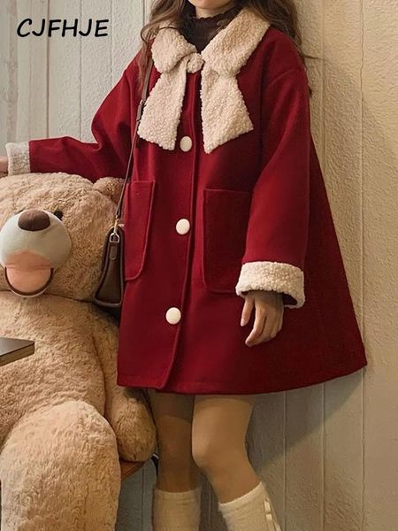 fur red korean fashion thick overcoat winter christmas kawaii wool coat women patchwork warm loose outwear coat female 2022 new year, Black
fur red korean fashion thick overcoat winter christmas kawaii wool coat women patchwork warm loose outwear coat female 2022 new year, Black
