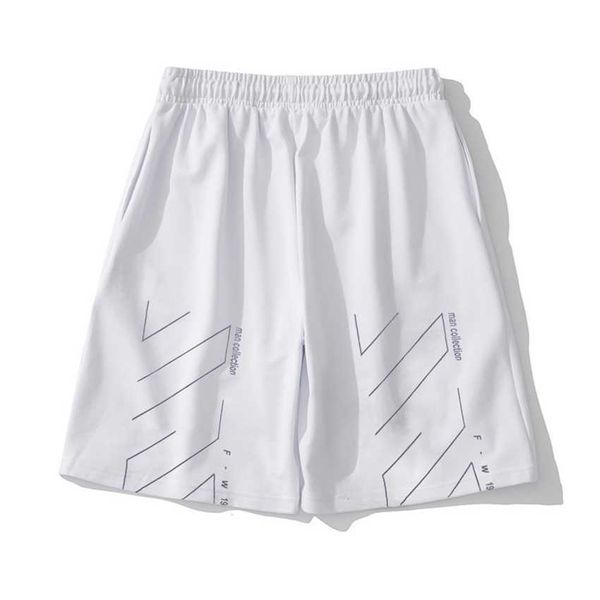 white sketching incomplete arrow ow shorts men's women's fashion loose and fashionable split casual pants, White;black
white sketching incomplete arrow ow shorts men's women's fashion loose and fashionable split casual pants, White;black