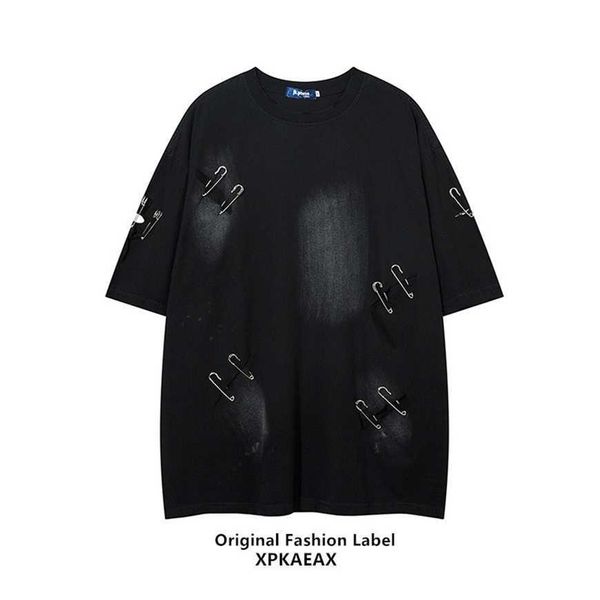 32% off hip hop trendy niche design sense pin short men and women's ins couple street punctured half sleeved t-shirt, White;black
32% off hip hop trendy niche design sense pin short men and women's ins couple street punctured half sleeved t-shirt, White;black