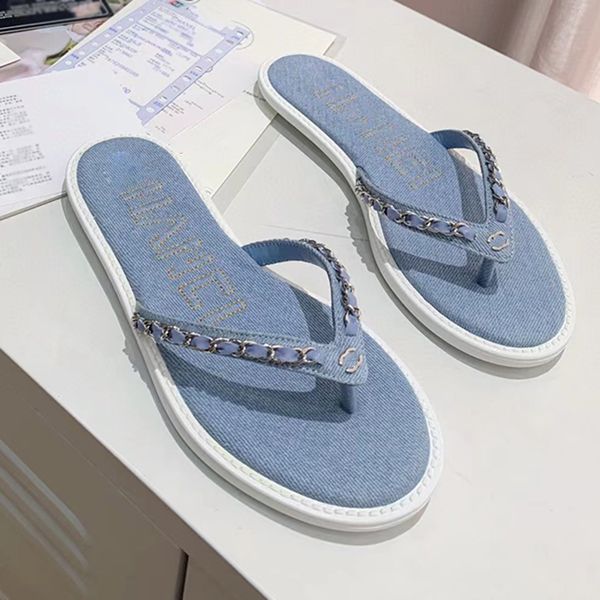 designer womens slippers flip-flops thong denim soft comfortable towel sole flat sandals classic hardware chain beach shoes vintage mule tra, Black
designer womens slippers flip-flops thong denim soft comfortable towel sole flat sandals classic hardware chain beach shoes vintage mule tra, Black