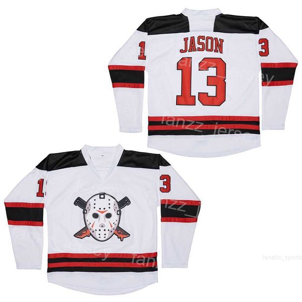 college hockey movie voorhees jerseys james jason team color white vintage embroidery university for sport fans breathable pullover retro pu, Black
college hockey movie voorhees jerseys james jason team color white vintage embroidery university for sport fans breathable pullover retro pu, Black