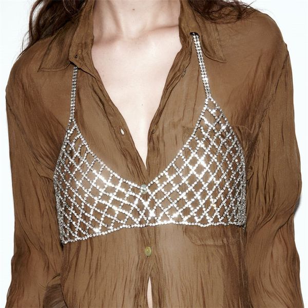 women's tanks camis body chest chain crop jewelry see through fishnet v neck glitter shiny crystal festival lady tank party 230422, White
women's tanks camis body chest chain crop jewelry see through fishnet v neck glitter shiny crystal festival lady tank party 230422, White