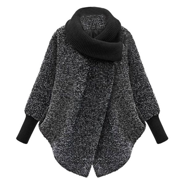 fur fashion women's new winter highneck woolen coat loose warm longsleeved woolen coat new female solid color spliced jacket, Black
fur fashion women's new winter highneck woolen coat loose warm longsleeved woolen coat new female solid color spliced jacket, Black