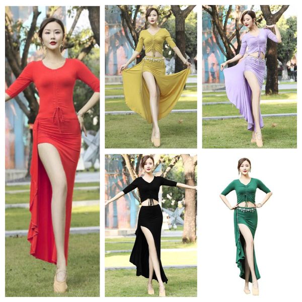 dress 2 piece set women belly dance costume long sleeve split skirt light weight mesh summer oriental dance outfit red large, White
dress 2 piece set women belly dance costume long sleeve split skirt light weight mesh summer oriental dance outfit red large, White