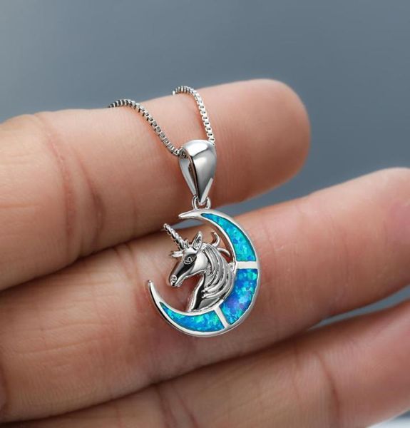 women s925 jewelry blue opal unicorn moon pendant necklace 925 sterling silver for gift7850171
women s925 jewelry blue opal unicorn moon pendant necklace 925 sterling silver for gift7850171