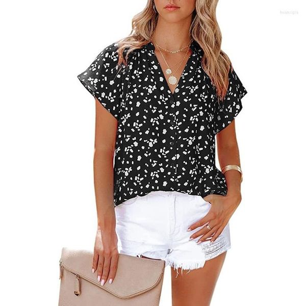 women's blouses casual button shirts 2023 summer women's shirt fashion loose short sleeve clothing v-neck chiffon print 25053, White
women's blouses casual button shirts 2023 summer women's shirt fashion loose short sleeve clothing v-neck chiffon print 25053, White